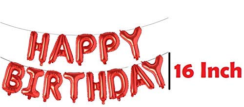 HK balloons 36 pcs set birthday decoration items set Happy Birthday Banner balloon arch set with pump and Star Foil Balloons Birthday Decorations Kit For Red Themed Boy Girl husband - Image 3