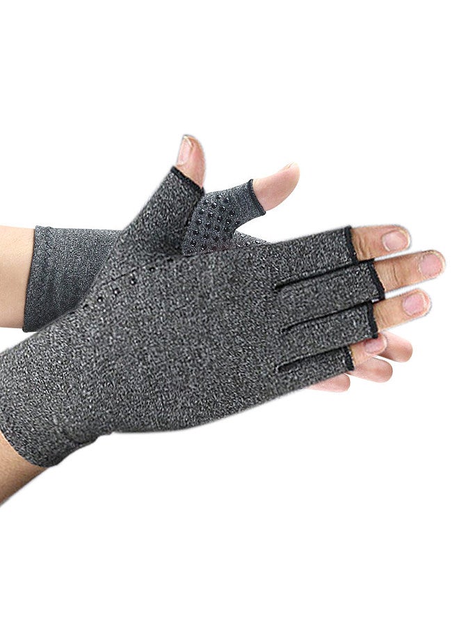 Generic Anti-slip Fingerless Arthritis Gloves Carpal Tunnel Gloves for Computer Typing Pain Relief - Image 1