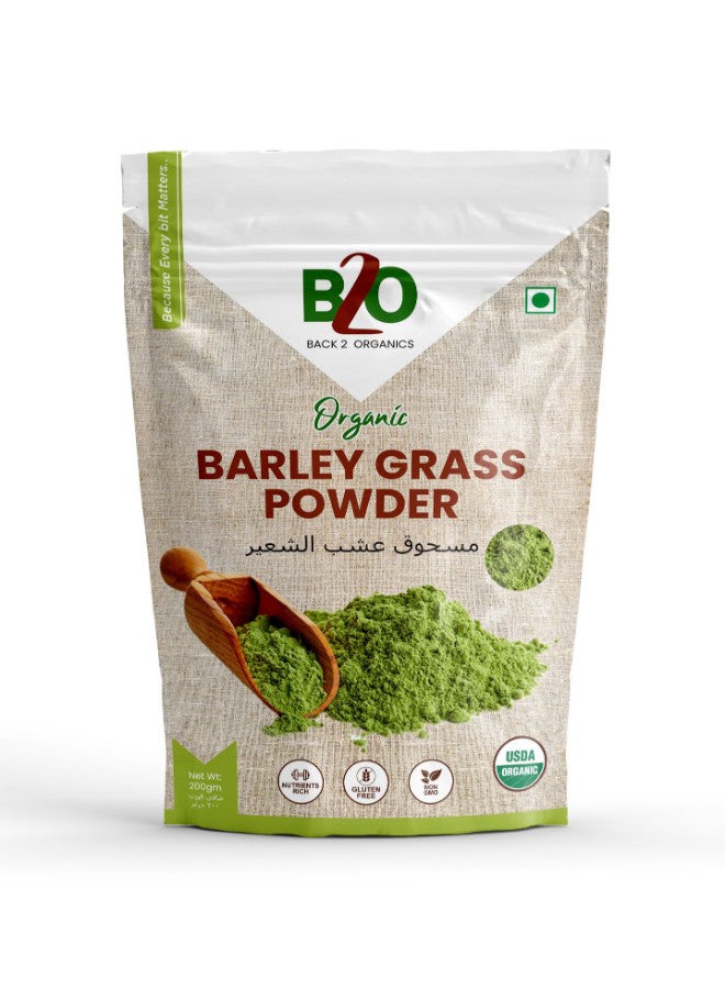 Back 2 Organics Barleygrass Powder 200gm - Image 1