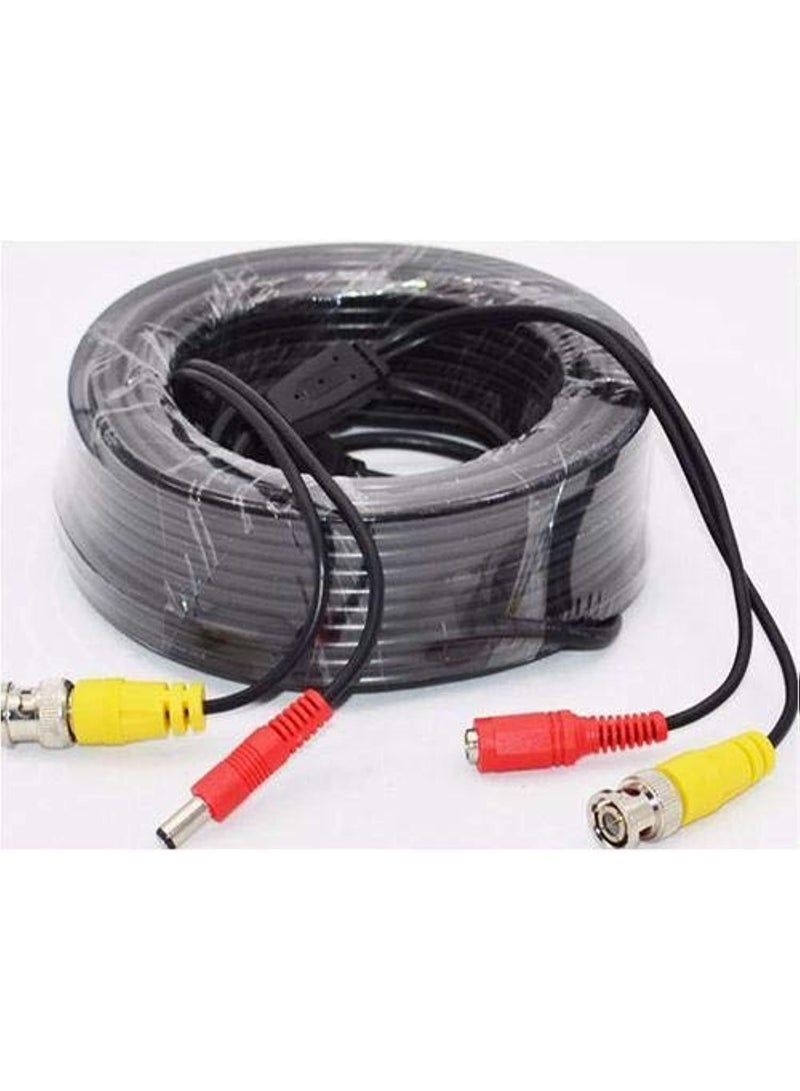 30M Video Power Cable for CCTV Security Camera – BNC Connector – Male to Female – Black  - Image 3