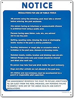 Poolmaster Sign for Residential or Commercial Swimming Pools, Public Pool Regulations - Image 1
