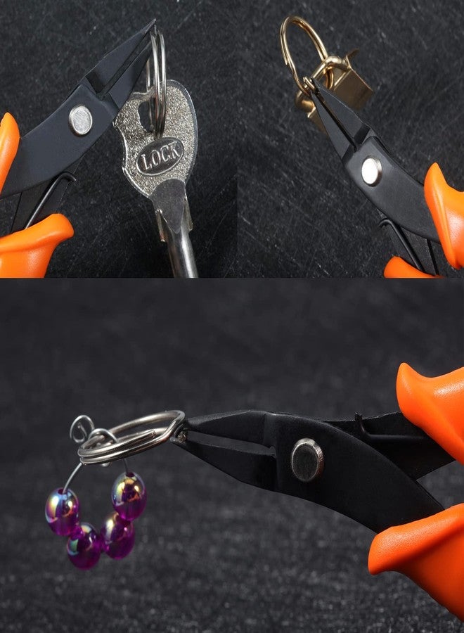 LEONTOOL Mini Split Ring Pliers 6" Ring Opening Pliers with PVC Handles Jump Ring Opener Split Ring Opener Tool for Jewelry Making Precision Jump Ring Pliers for Opening Split Ring or Key Chain - Image 3