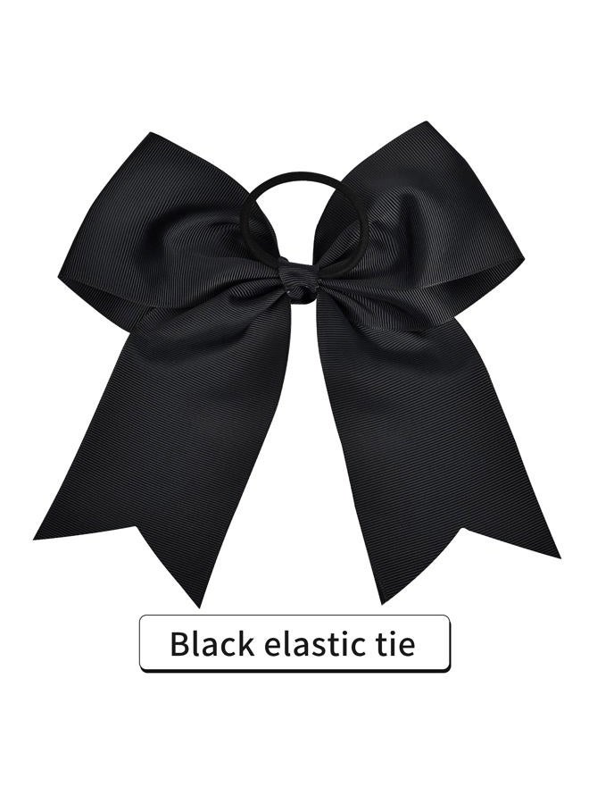 Aileam 12 Pcs Large Cheer Bows 8" Bulk Hair Bow Accessories with Ponytail Holder for Girls High School College Cheerleading - Image 4