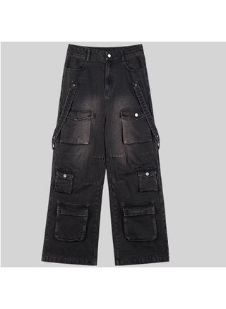 Retro Multi-Pocket Loose Denim Jeans for Men Black - pzsku/Z4DB6FC255494542A3A2BZ/45/1746231487/696b6bf1-91ba-4082-830e-cb60ae80ac58
