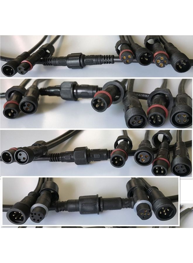 2 3 4 5 6 7 8 Core Waterproof Connector Waterproof Plug, LED Waterproof Fast Male And Female Connector Wire-Color:Enlarge Number 4x 1.5, Outer Diameter 30  - Image 1