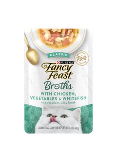 Y Feast Lickable Wet Cat Food Broth Topper Classic, Chicken, Vegetables And Whitefish  (Pack Of 16) 1.4 Oz. Pouches - pzsku/Z4DB717C200C4FC05A615Z/45/_/1726219970/56444b9a-445a-49ef-bda5-a5737ac30255