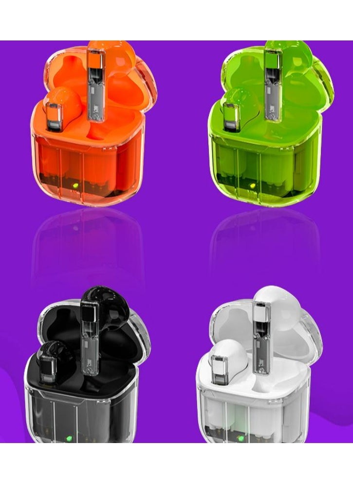 KUYING - New wireless Bluetooth earphones, transparent sports hang earphones, super long battery life, noise reduction - Image 1