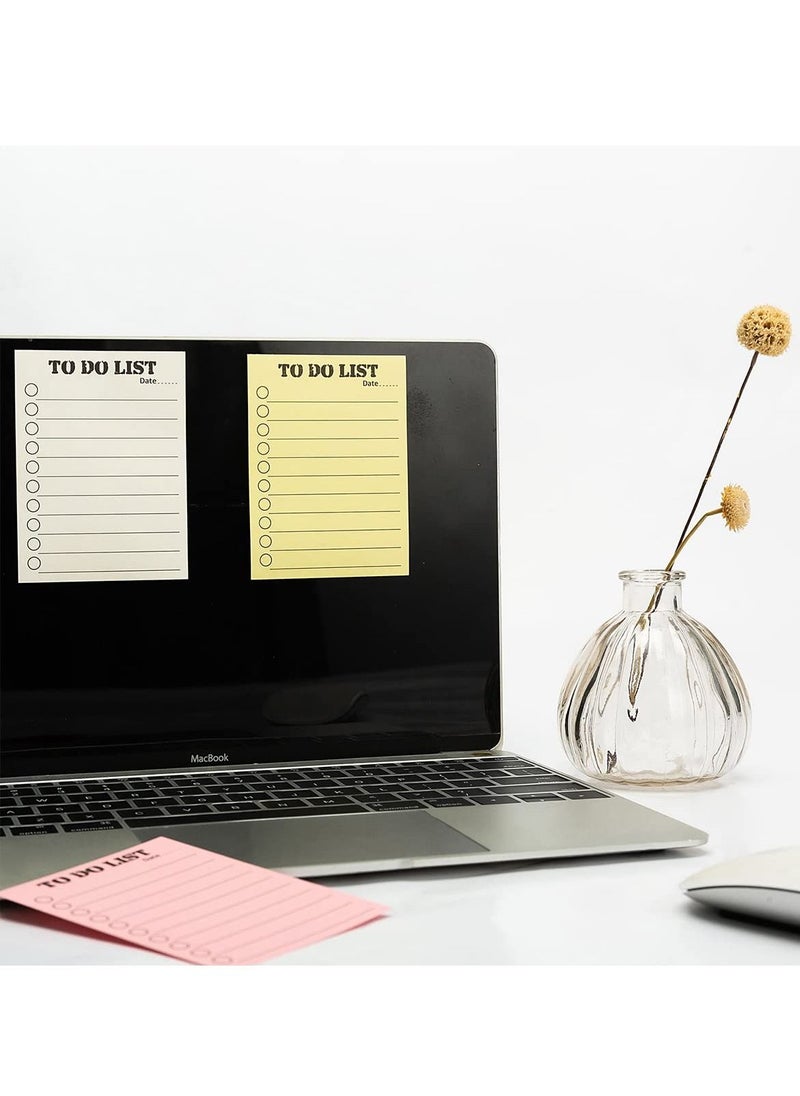 SYOSI - "450 Sheets 9 Pads to Do List Sticky Notes, 3.5x3 in Lined Sticky Notes Adhesive Cute to Do List Notepad for Planner Checklist Office Supplies, Daily Shopping Planner List, 9 Colors " - Image 1