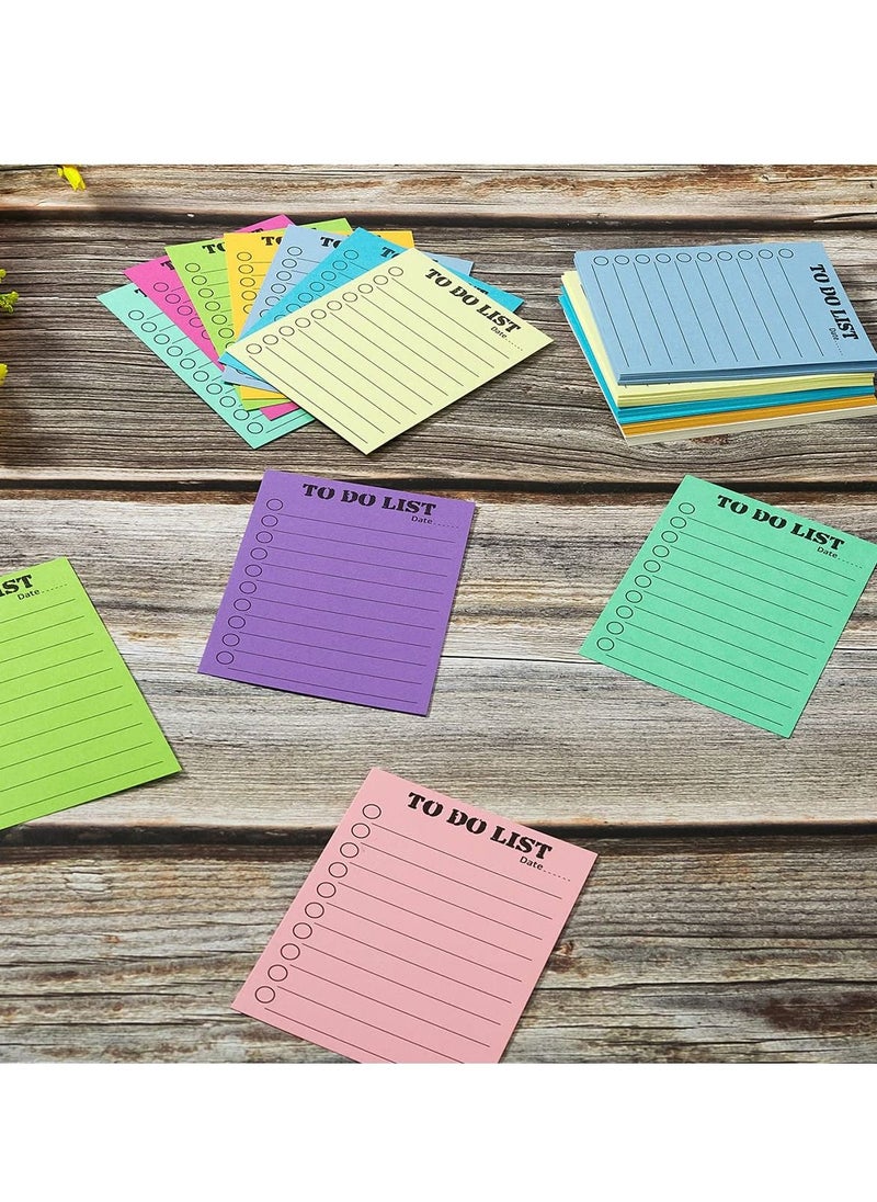 SYOSI - "450 Sheets 9 Pads to Do List Sticky Notes, 3.5x3 in Lined Sticky Notes Adhesive Cute to Do List Notepad for Planner Checklist Office Supplies, Daily Shopping Planner List, 9 Colors " - Image 1