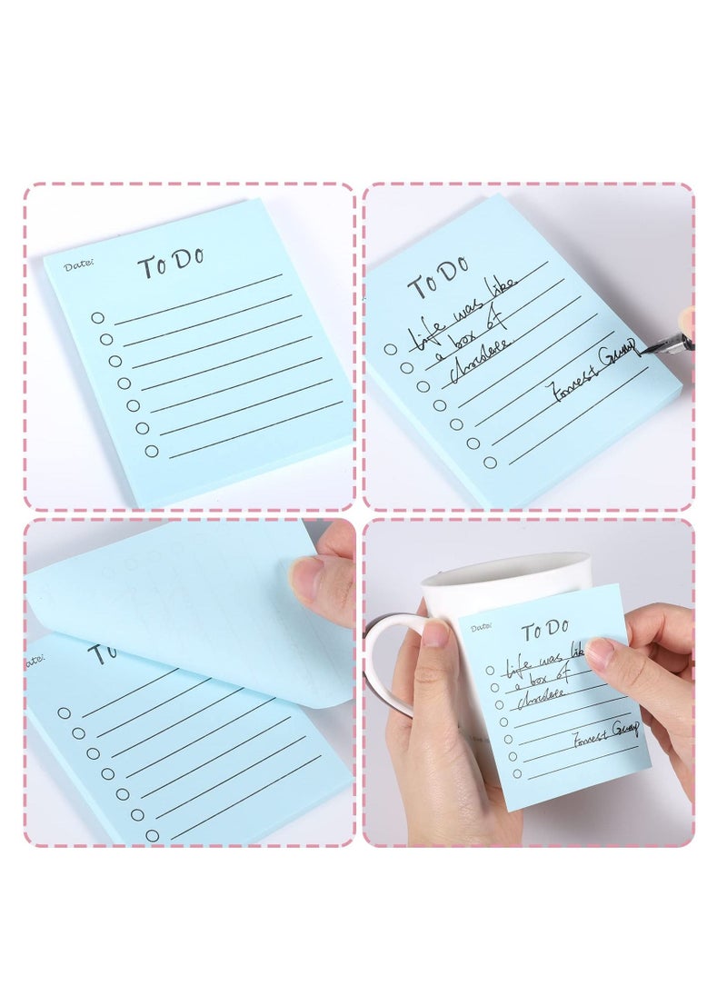 SYOSI - "450 Sheets 9 Pads to Do List Sticky Notes, 3.5x3 in Lined Sticky Notes Adhesive Cute to Do List Notepad for Planner Checklist Office Supplies, Daily Shopping Planner List, 9 Colors " - Image 1