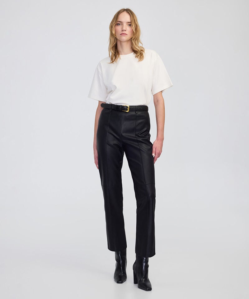Ipekyol Leather-Effect Straight-Leg Trousers - Image 2