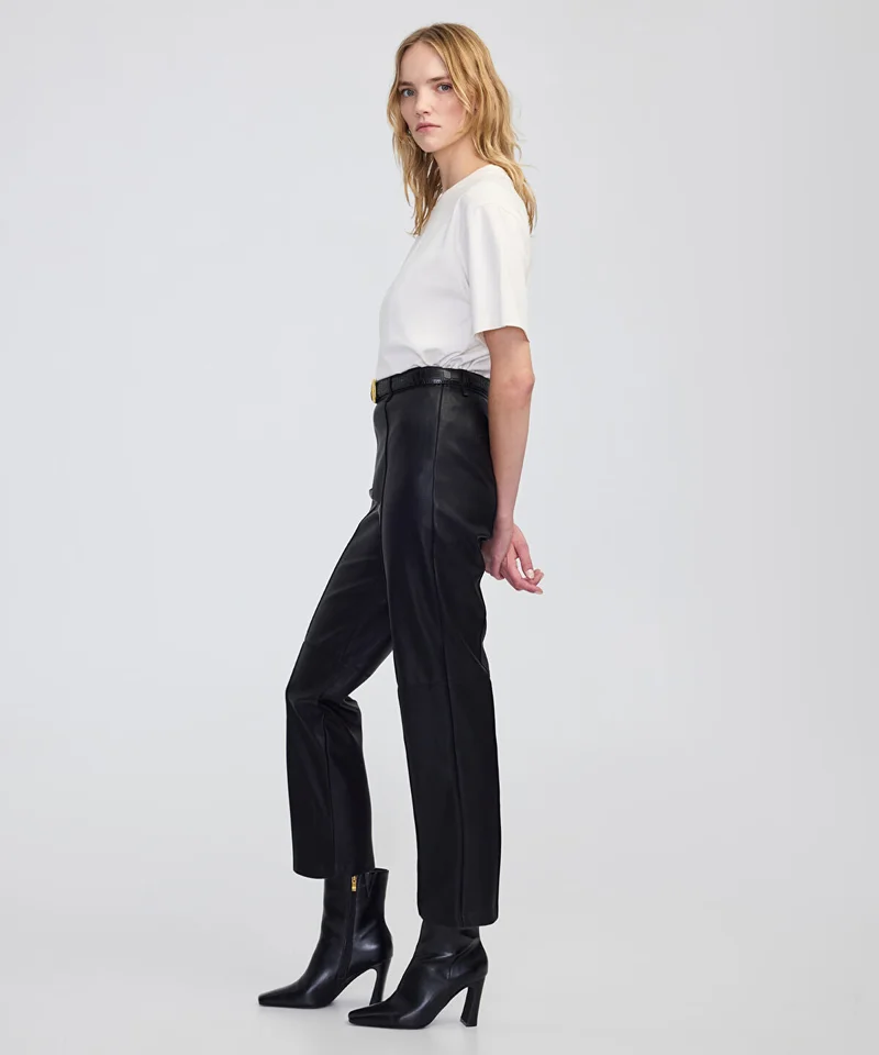 Ipekyol  Leather-Effect Straight-Leg Trousers for Women | Best Price UAE