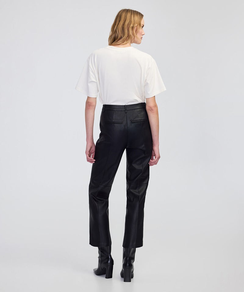 Ipekyol Leather-Effect Straight-Leg Trousers - Image 4