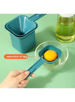 Generic 6 in 1 Kitchen Easy Funnel Set Tool, Egg white separator - Filters - Funnels - Garlic Masher, Multicolor  - Image 3