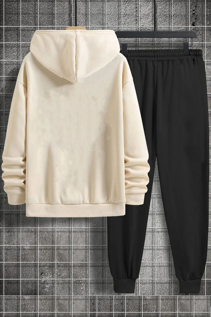 ONLYTRENDWEAR Unisex Nasa Printed Tracksuit Set S.m. Beige