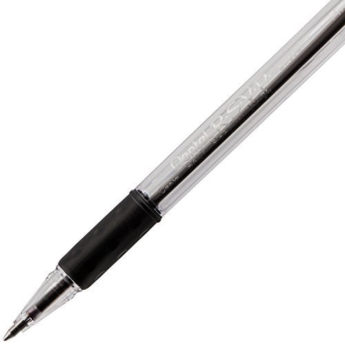Pentel® R.S.V.P.® Ballpoint Pens, Fine Point, 0.7 mm, Clear Barrel, Black Ink, Pack Of 5 - Image 4