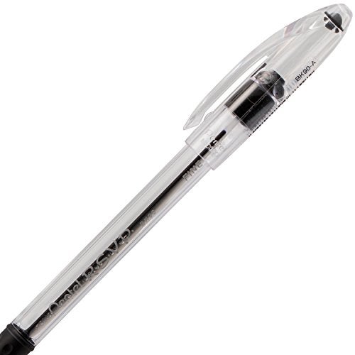 Pentel® R.S.V.P.® Ballpoint Pens, Fine Point, 0.7 mm, Clear Barrel, Black Ink, Pack Of 5 - Image 5