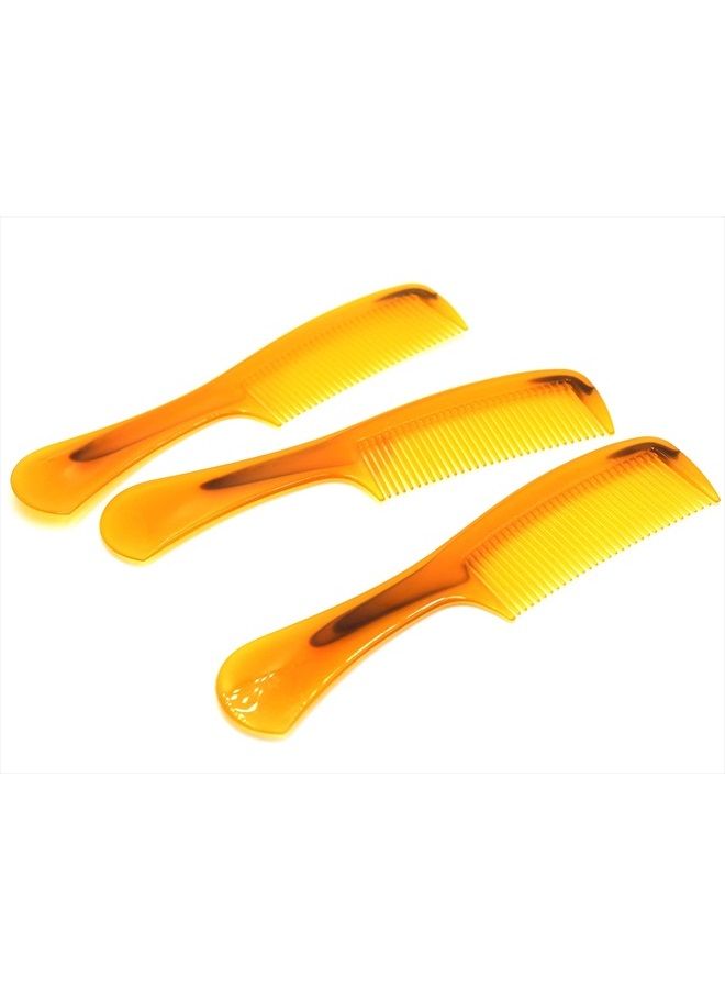 LBY 5-Pack 16 cm(6.3'') Hair Combs, Round Handle Comb Hair Care Comb,Round Comb,Care Handgrip Comb-Best Styling Comb for Long Hair,Plastic Yellow - Image 5