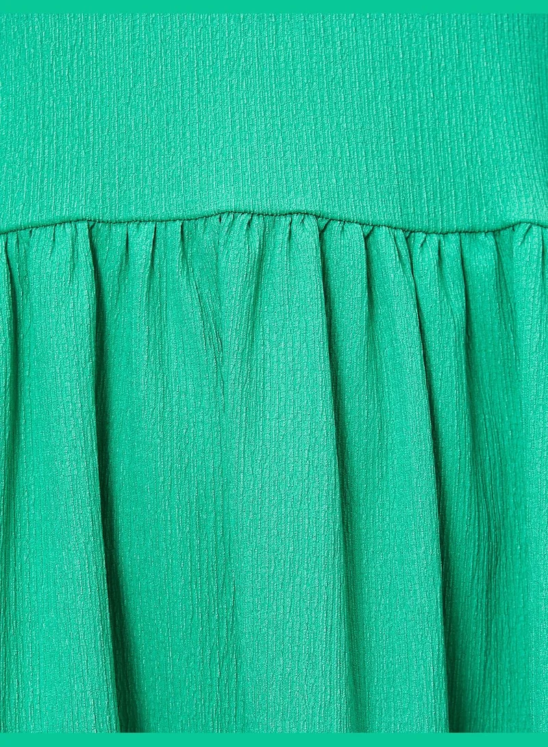 كوتون فستان بتفصيلة كشكش