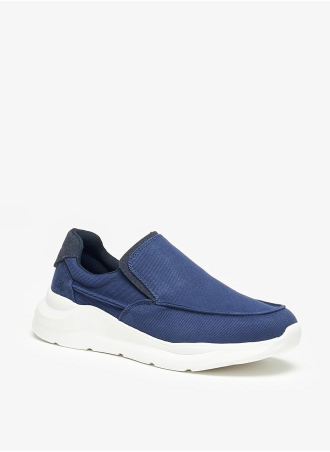 LBL by Shoexpress Textured Low Ankle Slip-On Sneakers  - Image 1