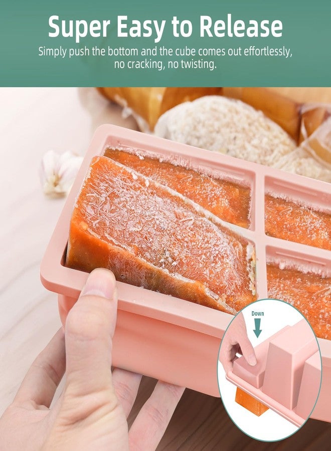 FDDAI Silicone Freezer Tray for Soup Cube: Super Prep Freezing Tray for Souped Storage - Freeze 125mL 250mL Broth Sauce Portion - Image 3