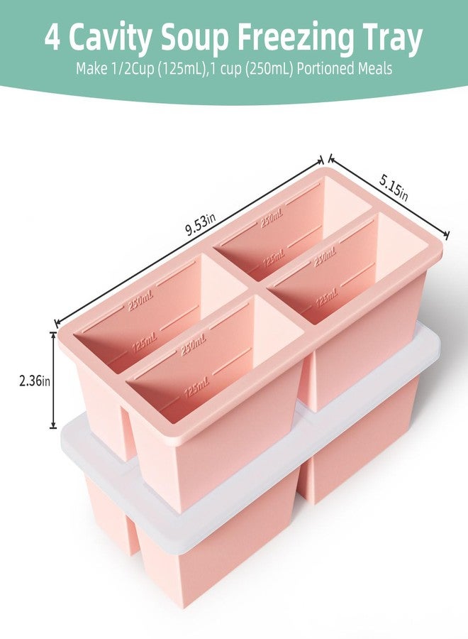 FDDAI Silicone Freezer Tray for Soup Cube: Super Prep Freezing Tray for Souped Storage - Freeze 125mL 250mL Broth Sauce Portion - Image 5