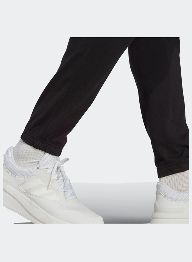 Adidas Essentials Single Jersey Tapered Badge Of Sport Joggers - Image 5