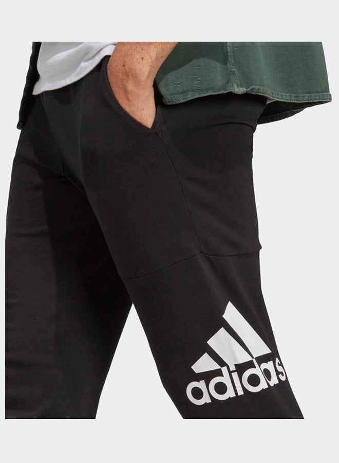Adidas Essentials Single Jersey Tapered Badge Of Sport Joggers - Image 4