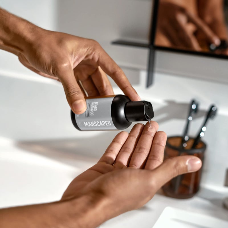 MANSCAPEDÂ® The Beard HedgerÂ® Advanced Kit Includes Our Premium Precision Beard & Mustache Trimmer, Hydrating Shampoo, Softening Conditioner, Moisturizing Oil & Facial Hair Comb - Image 4