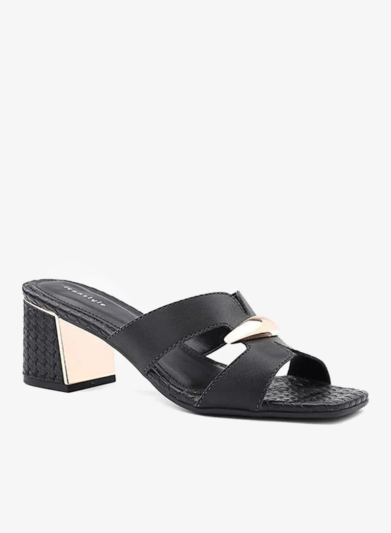 أيقون Women's Structured Heeled Slipper