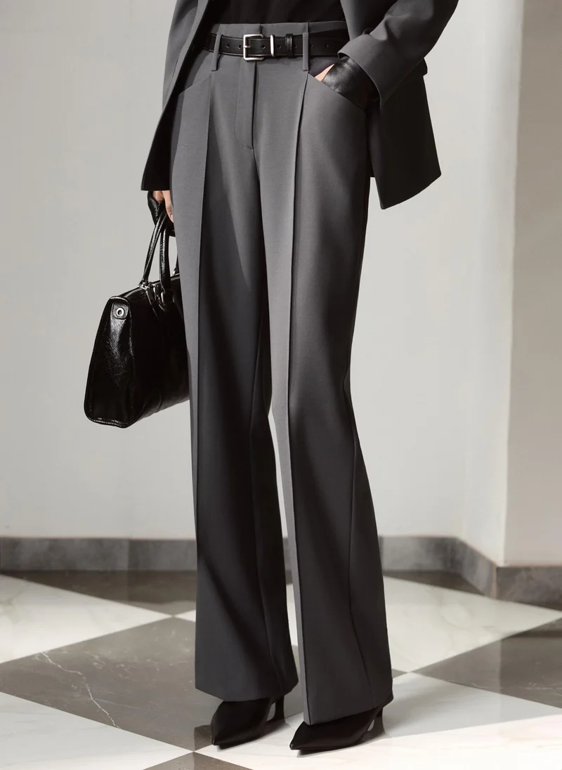 Lichi  Flared trousers with creases for Women | Best Price UAE