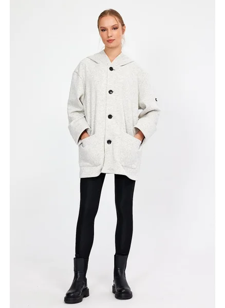 Alexander Gardi Alexandergardı Hooded Oversize Cardigan with Ribbon Inside (E23-607 03)