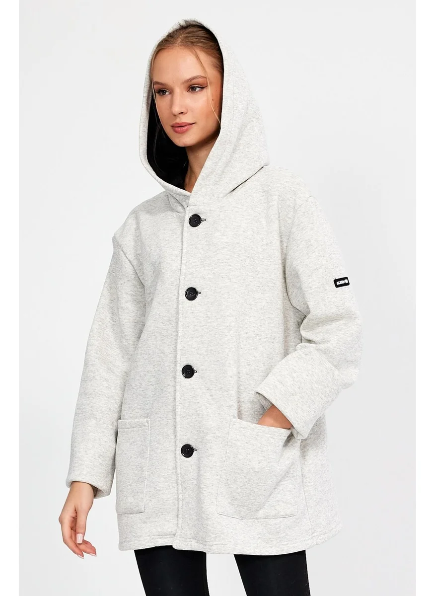 Alexander Gardi Alexandergardı Hooded Oversize Cardigan with Ribbon Inside (E23-607 03)