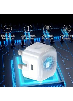 Power Plus 20W Fast iPhone Charger | Fast USB C Wall Charger  USB C to Lightning Cable, White  - Image 4