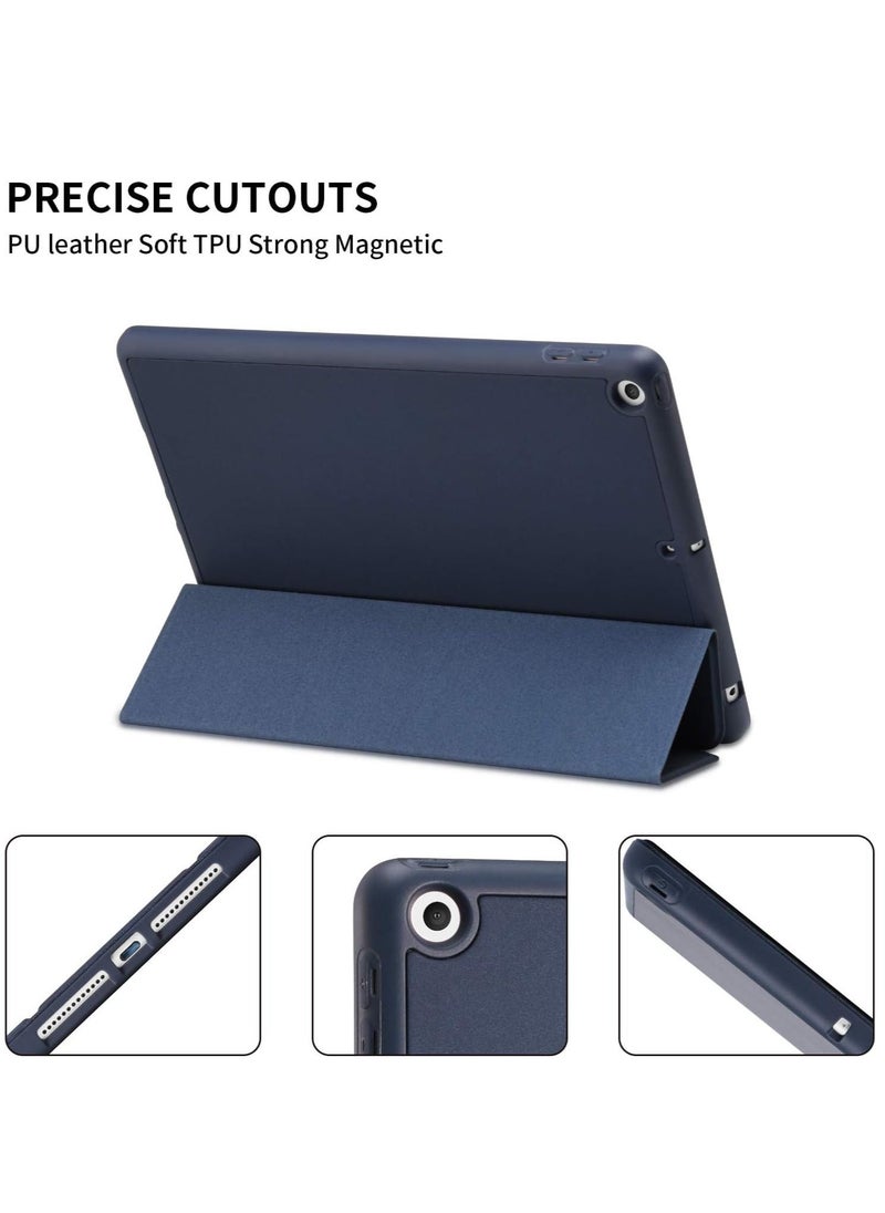IAF iPad 9th/8th/7th Generation Case (2021/2020/2019) - iPad 10.2-Inch Case with Pencil Holder, Slim Soft TPU Back Smart Magnetic Stand (Navy Blue) - Image 5