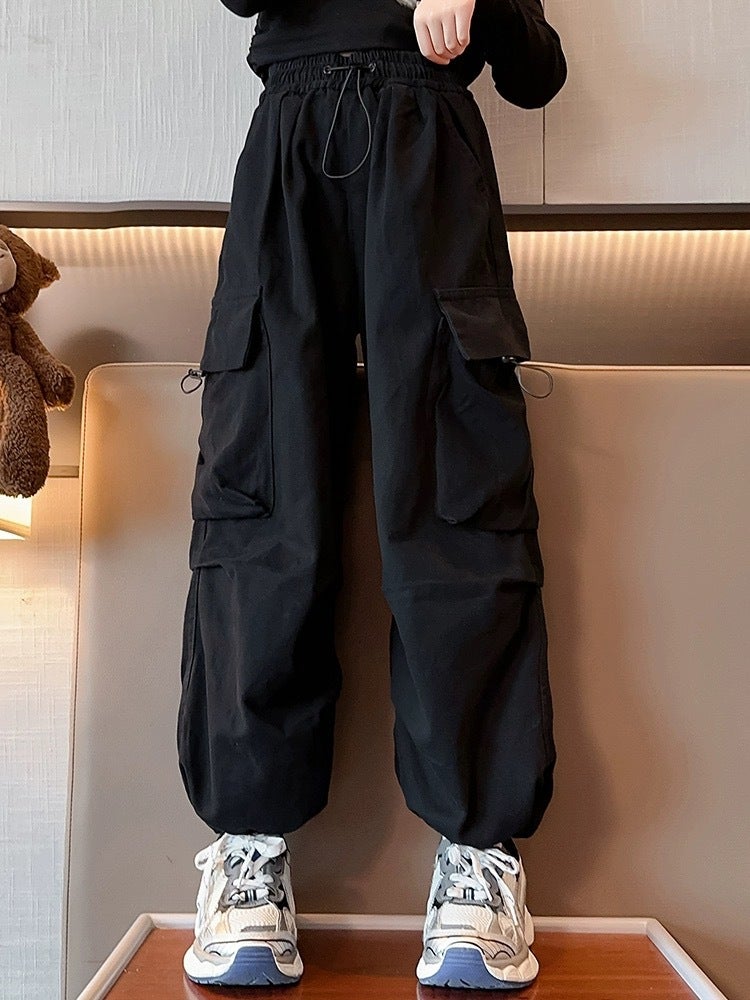 Girls Cargo Pants Autum Clothing Kidsren'S Spring And Autum Casual Street Dance Sweatpants Autum And Winter Long Pants Trendy And Cool - Image 2