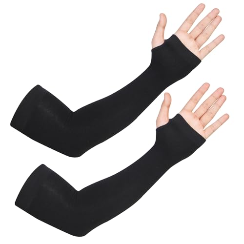 Bonjour Arm Shield for Men & Women UV Protection Hand Sleeves for Boys & Girls Sun Protection Sleeves for Men Arm Sleeves for Women for Running, Hand Cover for Bike Riding Cotton (Pack of 2) - Image 2