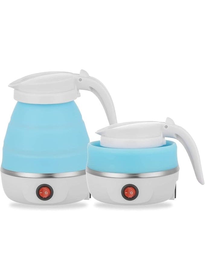 600ml Foldable Silicone Electric Water Kettle, Multicolor - Portable 600W Silicone Design with One-Touch Operation, Ideal for Travel and Outdoor Use, Compact and Easy to Use - Image 2