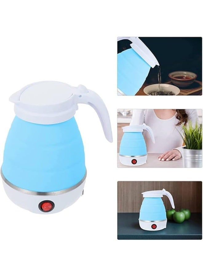 600ml Foldable Silicone Electric Water Kettle, Multicolor - Portable 600W Silicone Design with One-Touch Operation, Ideal for Travel and Outdoor Use, Compact and Easy to Use - Image 3