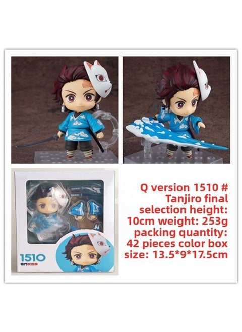 Movable Face Changing Clay Man JOJO's Wonderful Adventure Volleyball Junior Ghost Extermination Blade Q Edition Animation Game Hand-held-Color:1510#Final Tanjiro