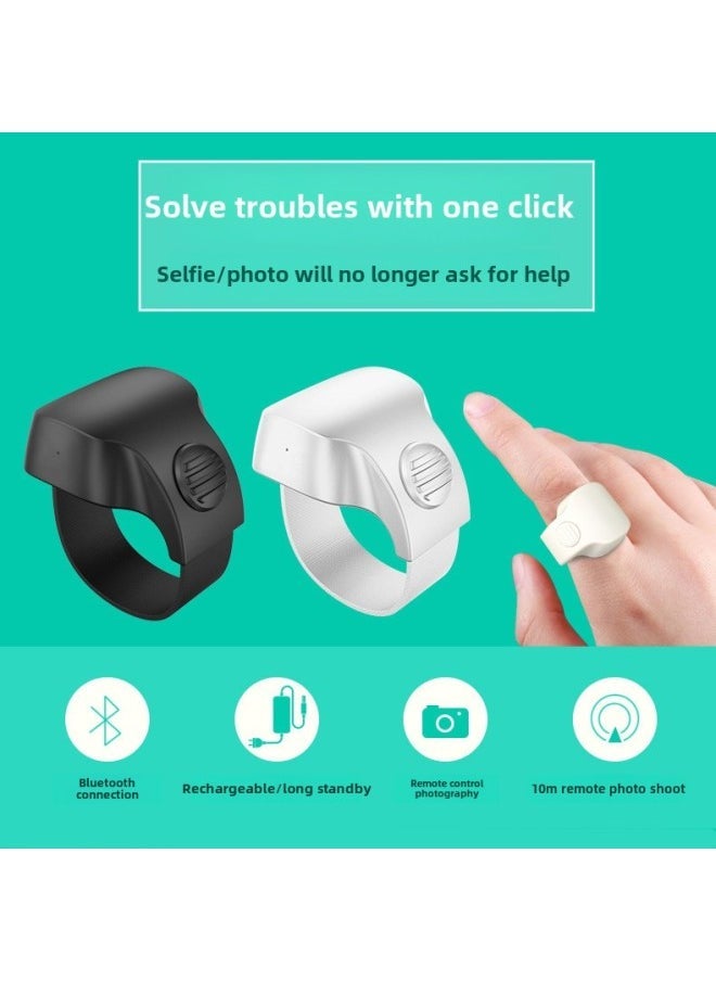 Smart Ring Selfie Ring Selfie Remote Selfie Bluetooth Controller Mobile Phone Selfie Controller-Colour:Pink  - Image 1