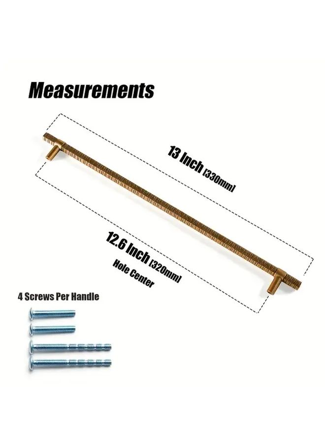 Knob Vintage Brass T Shaped Cabinet Pulls Heavy Duty Zinc Alloy Knurled Handles Easy Installation - Image 4
