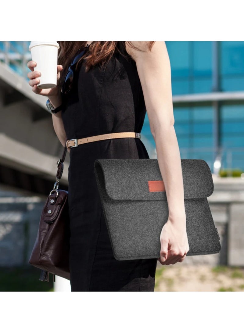 بريمو بلس حقيبة للكمبيوتر المحمول من اللباد رمادي داكن - Image 3