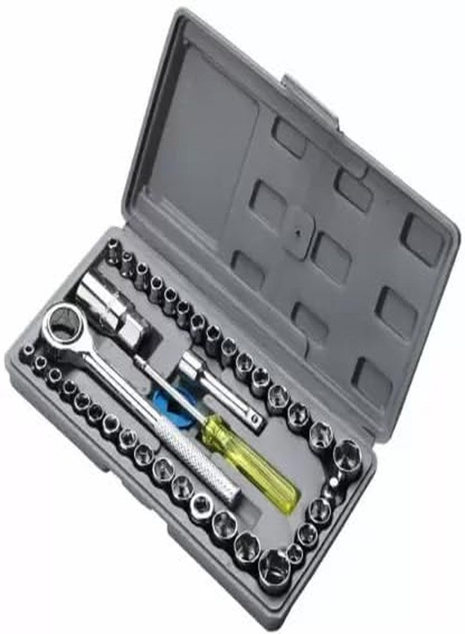GLAMAXY 40 PCS Multipurpose Socket Tool Kit combination Socket Set (Pack of 1) - Image 1