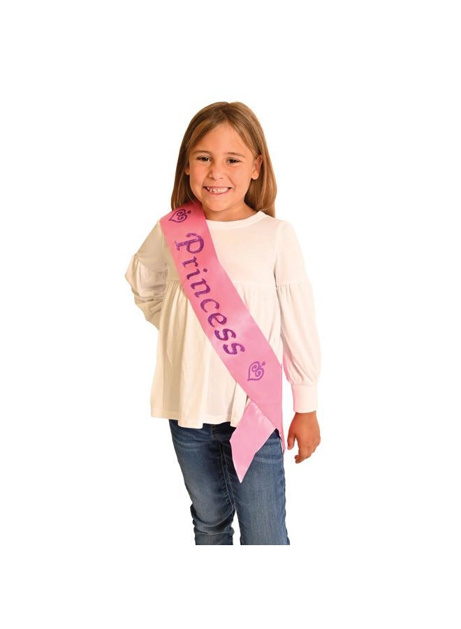 Beistle Princess Satin Party Sash, 3.5" x 27", Pink/Purple - Image 2