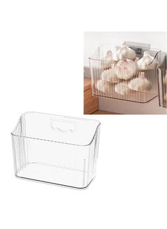 Thoraya Floating Shelves Bin Organizer Plastic Hole Free Wall Mounted Storage Organizer Box  - Image 4