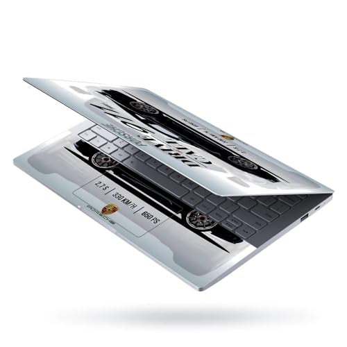 TechFit Full Body Laptop Skin Upto 15.6 inch Sticker Compatible for Dell/HP/Lenovo/Acer/Asus All Laptop Size Upto 14 to 15.6 Inch - Porsche 911 Black Specs Design - Image 2