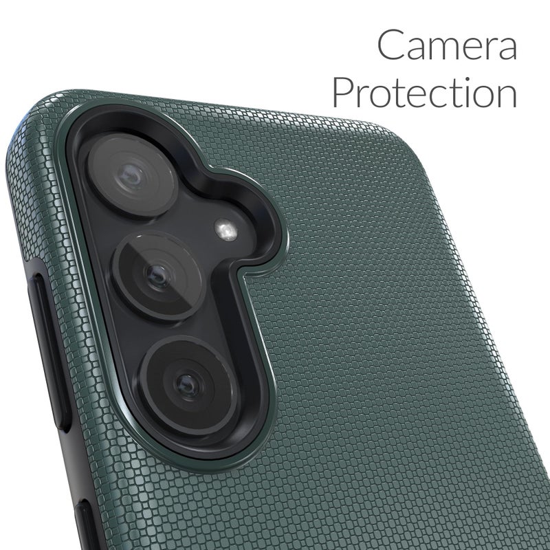 Crave for Samsung Galaxy S24 Case, Shockproof Protection Dual Layer Case for Samsung Galaxy S24 (6.2 inch) - Forest Green - Image 3