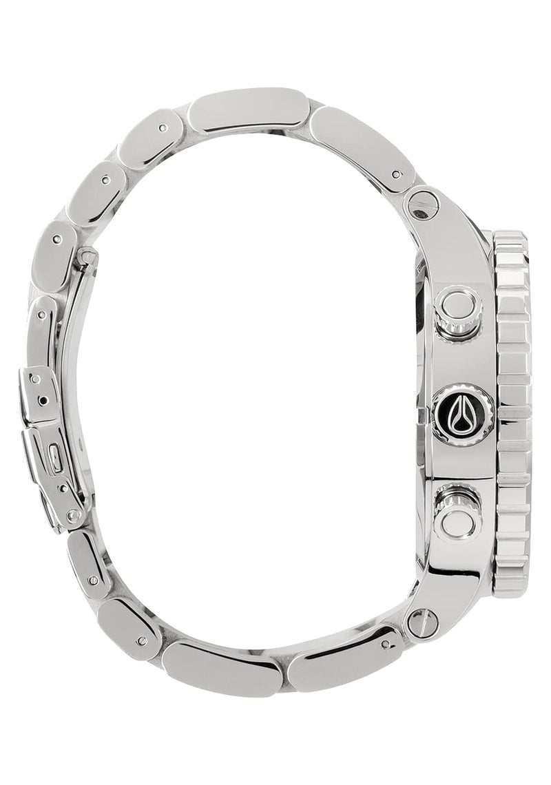 Nixon 51-30 Chrono. 100m Water Resistant Men’s Watch (XL 51mm White Watch Face/ 25mm High Polish Silver Stainless Steel Band) - Image 2