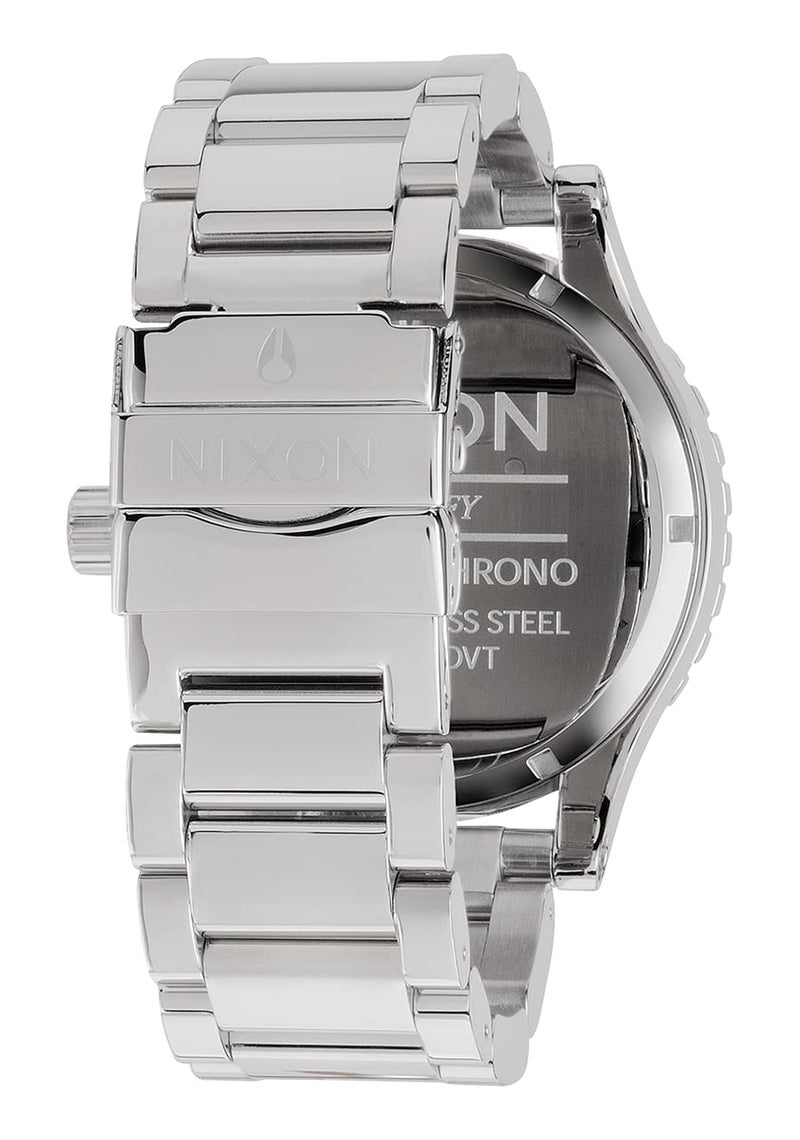 Nixon 51-30 Chrono. 100m Water Resistant Men’s Watch (XL 51mm White Watch Face/ 25mm High Polish Silver Stainless Steel Band) - Image 3